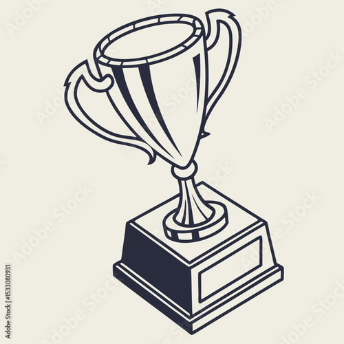 Champion's Trophy Award Winning Achievement Graphic Design