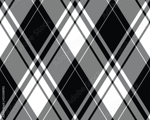 Argyle pattern of geometric rhombus. Harlequin check wallpaper design. Classic diamond shaped textile material for web background, print fabric clothing, sweater, wrapping paper, gift card, invitation