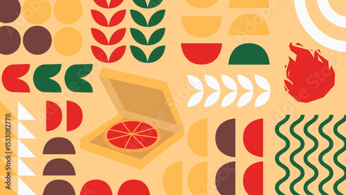 Pizza box graphic background