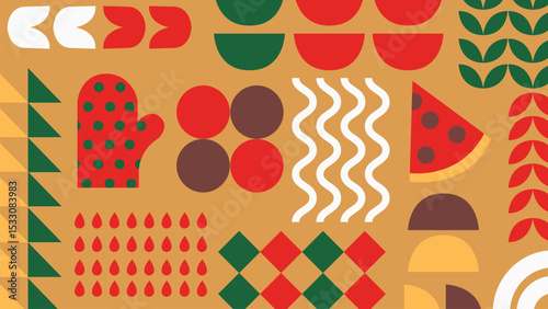 Pizza delivery icons background-0168