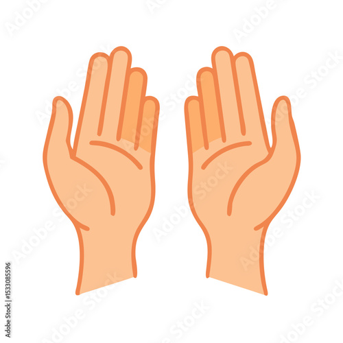 Open hands in prayer position representing Eid al-Adha celebration  