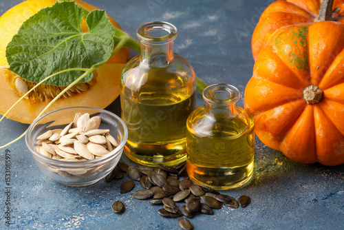 Pumpkin seed oil and fresh ...