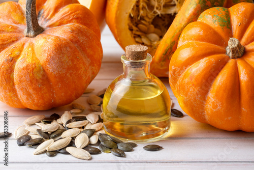 Pumpkin seed oil and fresh ...