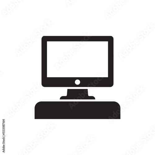 computer monitor isolated on white