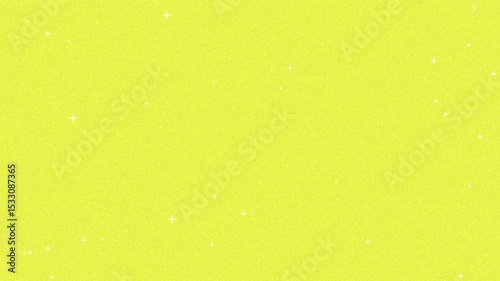 Butter Yellow Glitter Background with Sparkling Stars
