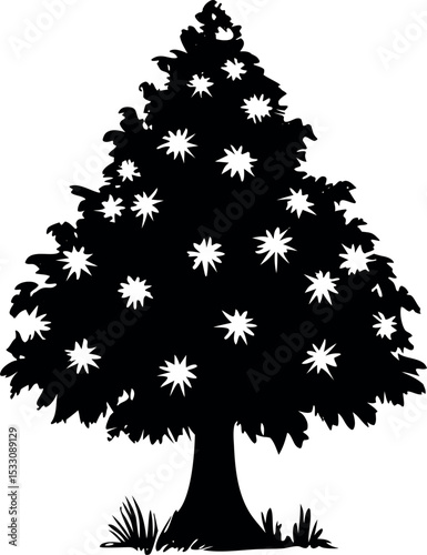 christmas tree silhouette
