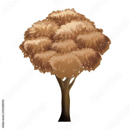 set variety plants trees vector design.