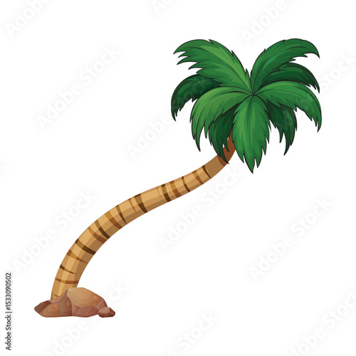 set variety plants trees vector design.