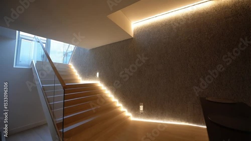 Modern staircase design ideas: illuminated stairs and contemporary home interior inspiration trends