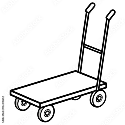hand truck on white