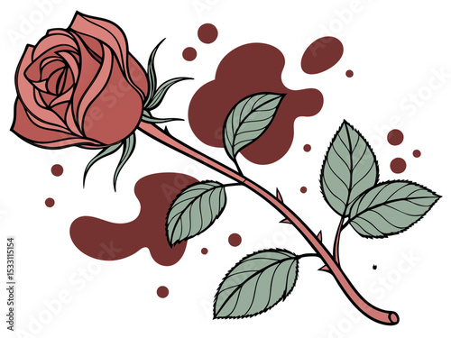 Elegant Rose Illustration Design