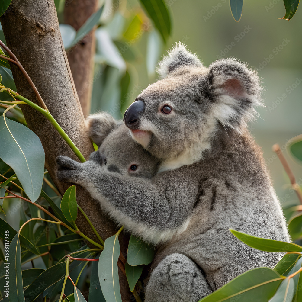 Fototapeta premium koala in tree