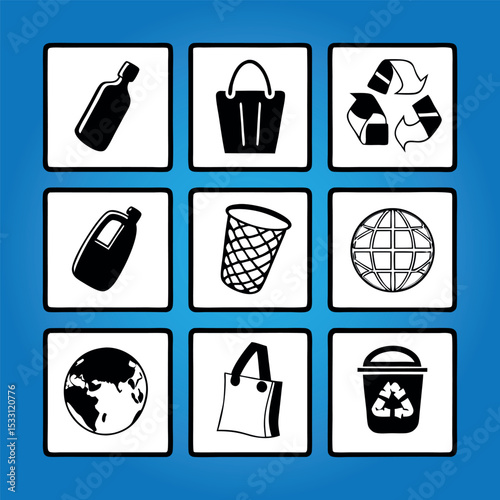 
A grid of various black and white icons.  The icons represent different communication and technology concepts, including phones, envelopes, location markers, printers, padlocks,  the global network p