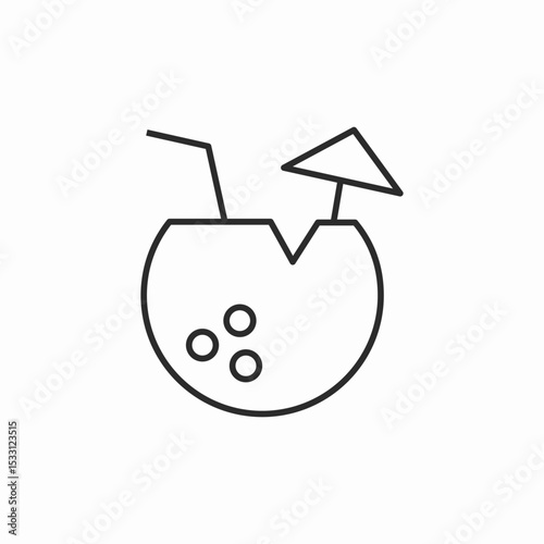 coconut milk icon sign vector