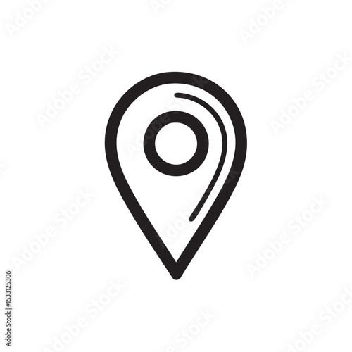 Location marker icon for maps and navigation applications