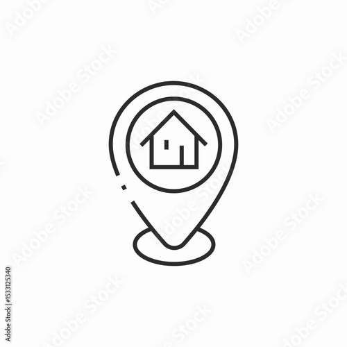 home location icon sign vector