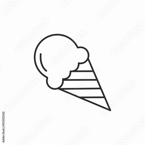 icecream cone icon sign vector