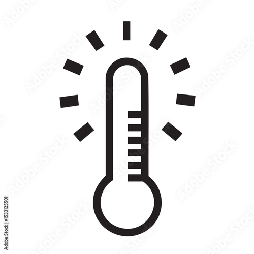 Thermometer icon for temperature measurement in various settings