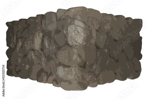 Stone corner wall