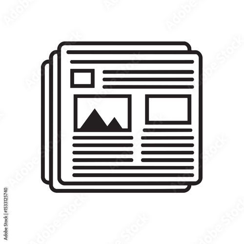 Digital newspaper layout design for modern media presentation vector illustration