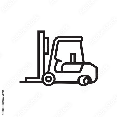 Industrial forklift equipment for warehouse operations and logistics vector illustration