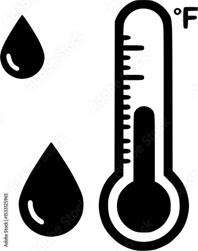 Cold and hot icon vector. temperature illustration sign. thermometer symbol. heat logo.
