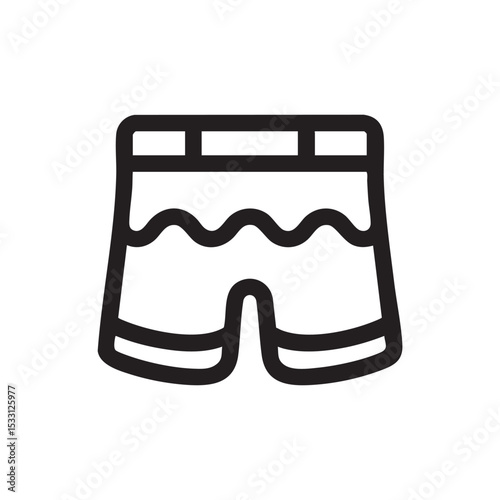 Stylish beach shorts design for summer vacation apparel vector illustration