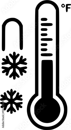 Cold and hot icon vector. temperature illustration sign. thermometer symbol. heat logo.
