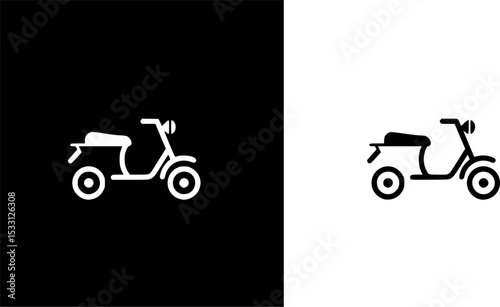 Motorbike icon vector. Moped illustration sign. scooter symbol or logo.
