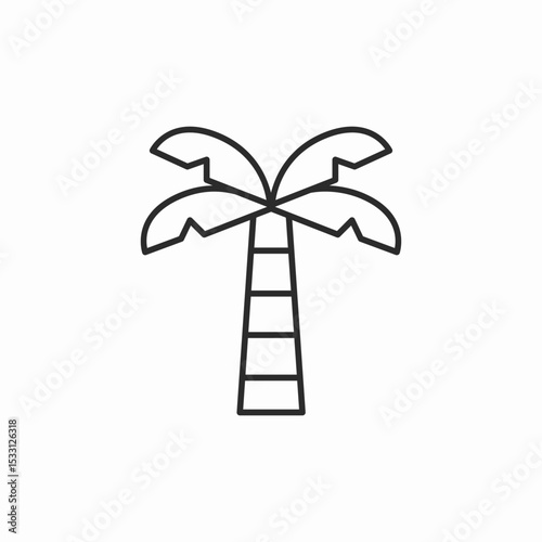 palm tree icon sign vector