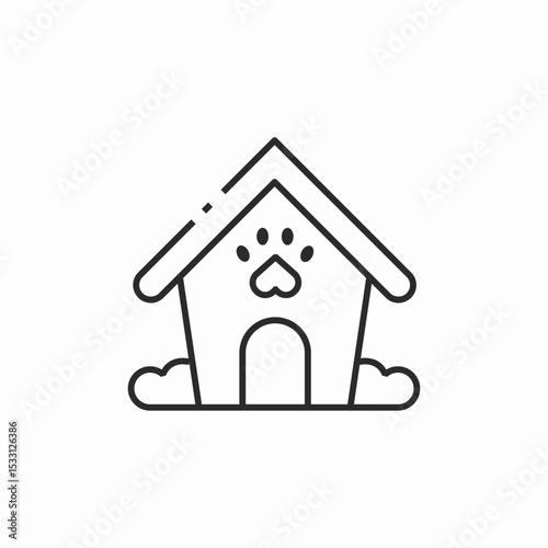pet house icon sign vector