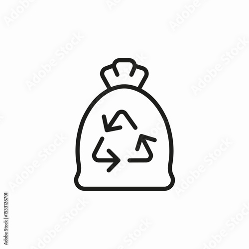 recycle bag icon sign vector