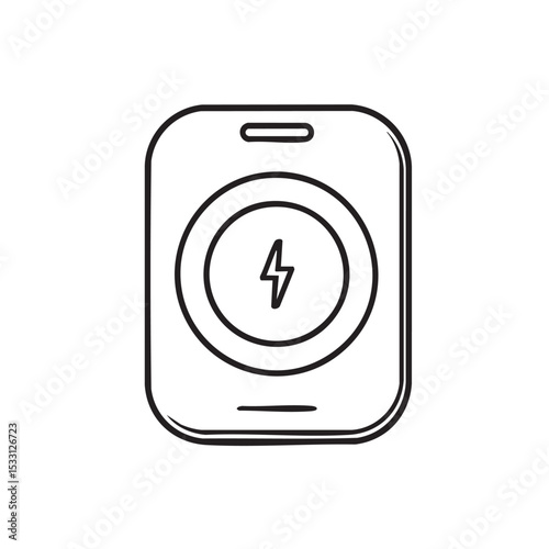 Wireless charging concept for modern mobile devices and gadgets vector illustration