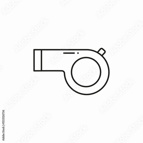 referee whistle icon sign vector