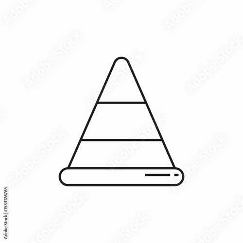 road cone icon sign vector