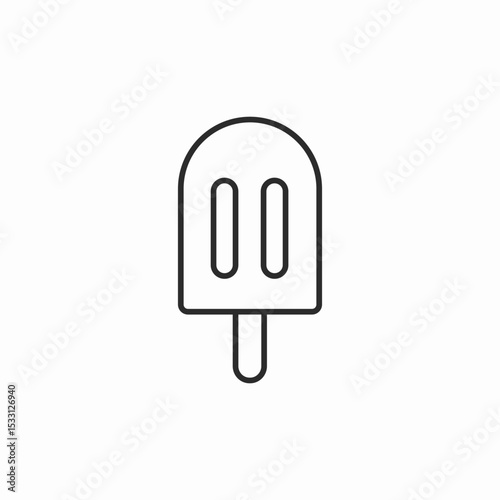 popsickle icecream icon sign vector