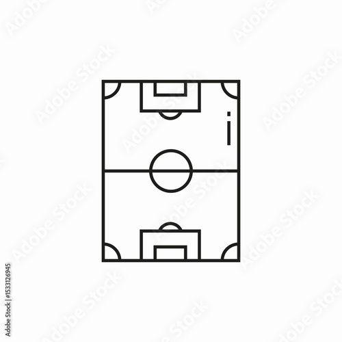 soccer field icon sign vector