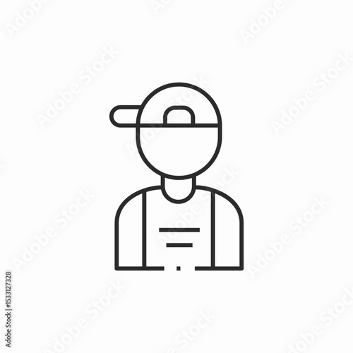 teendager boy icon sign vector