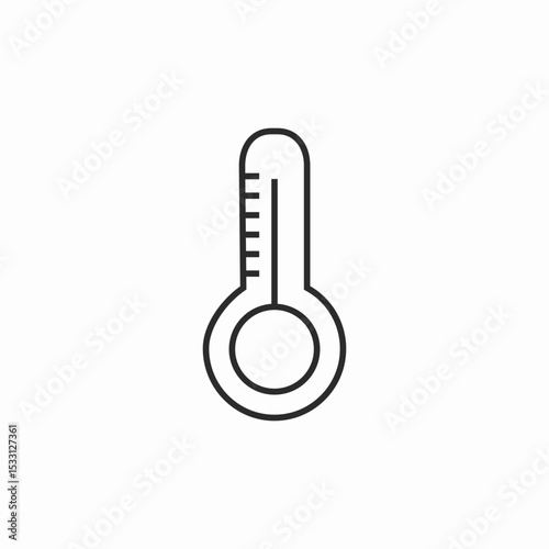 thermometer mercury icon sign vector