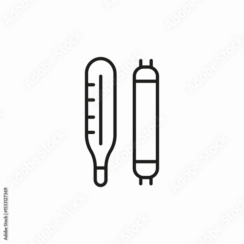 thermometer body icon sign vector