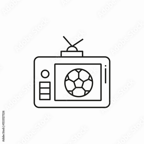 tv show footbal icon sign vector