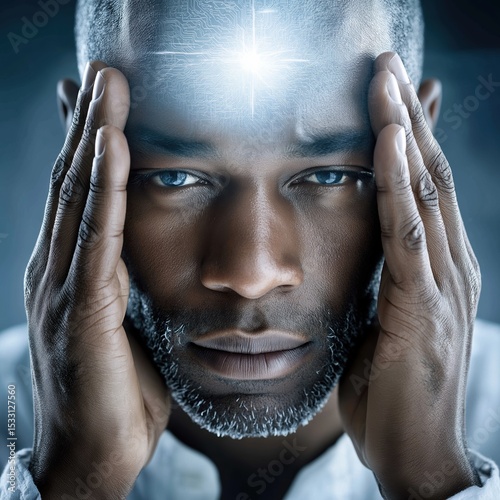 A flash of inspiration came into my mind. A bright light came over me. Enlightenment. The power of my mind. The inner truth. I gain new knowledge. Symbolism for transcendence, mindpower, concentration