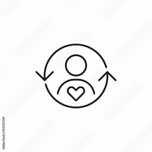 user reoccur icon sign vector