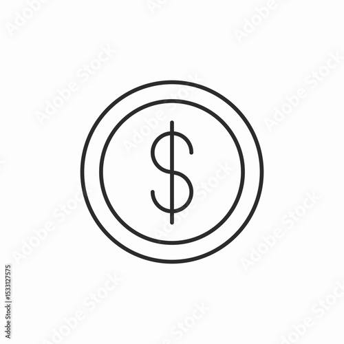 usd coin icon sign vector