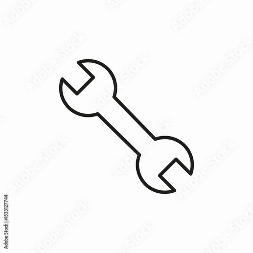 wrench tool icon sign vector