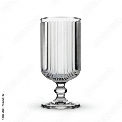 Beautiful glass glass insulated on white background