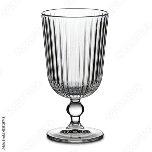 Beautiful glass glass insulated on white background