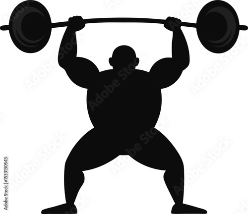 silhouette of a man lifting weights