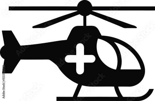 vector illustration of a helicopter