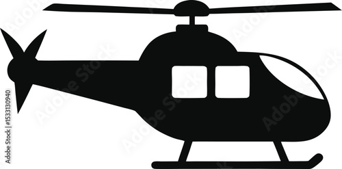 helicopter silhouette vector illustration
